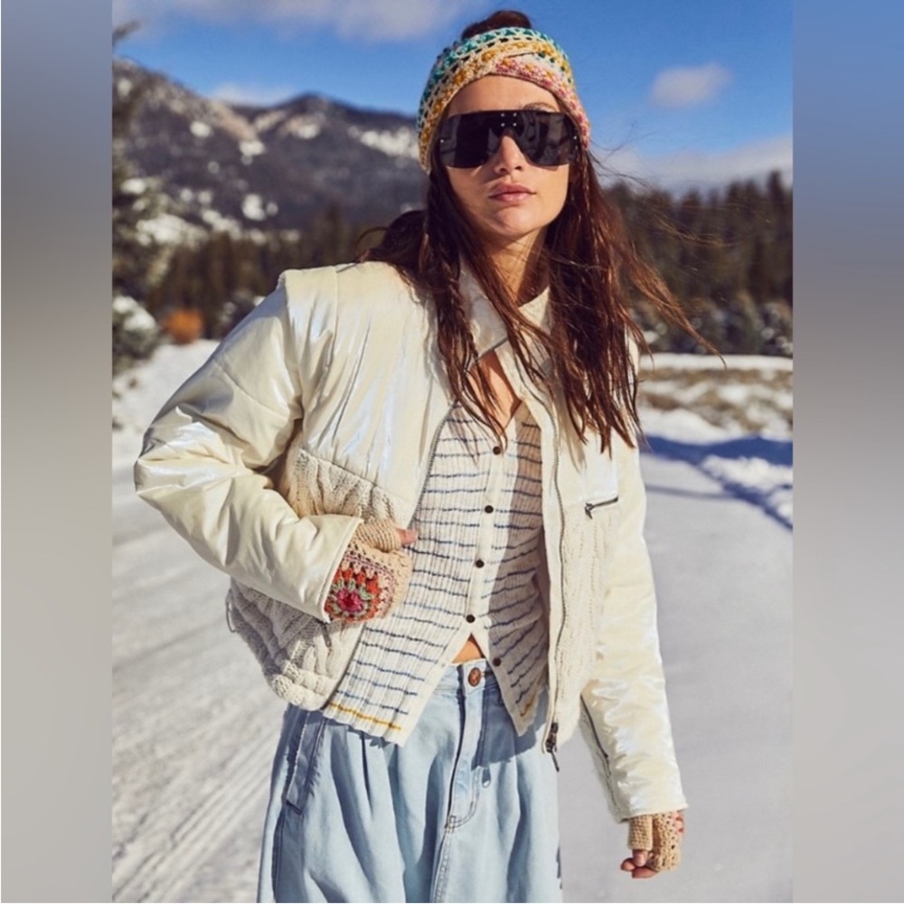 Knit With It Puffer by FP Movement at Free People, Ivory Combo